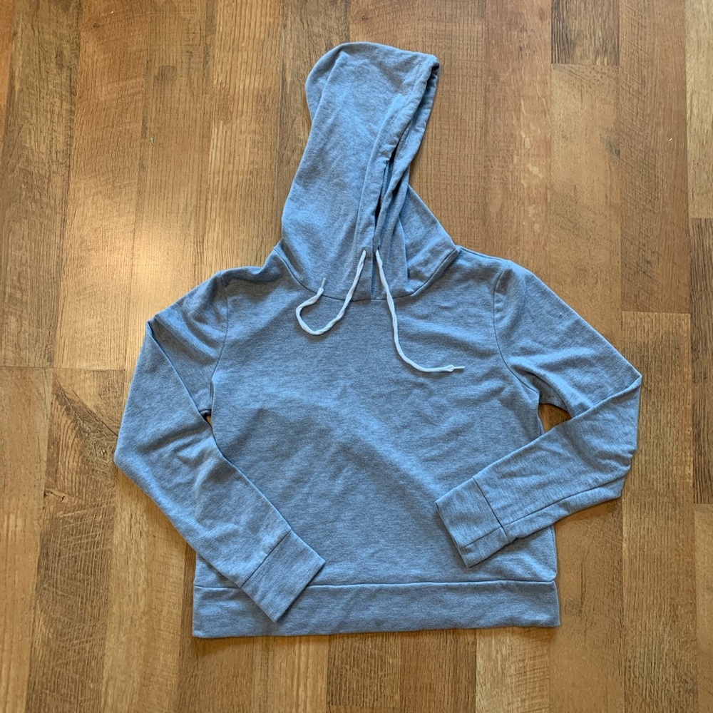 Gray top hoodie